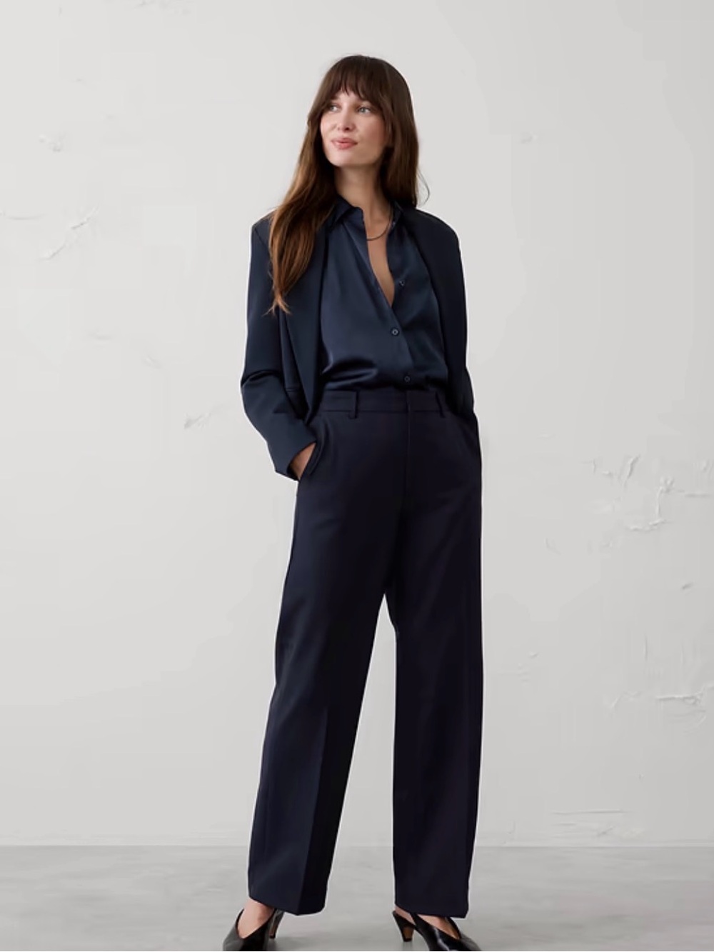 Banana Republic Black Dress Pants - Modern Straight Leg